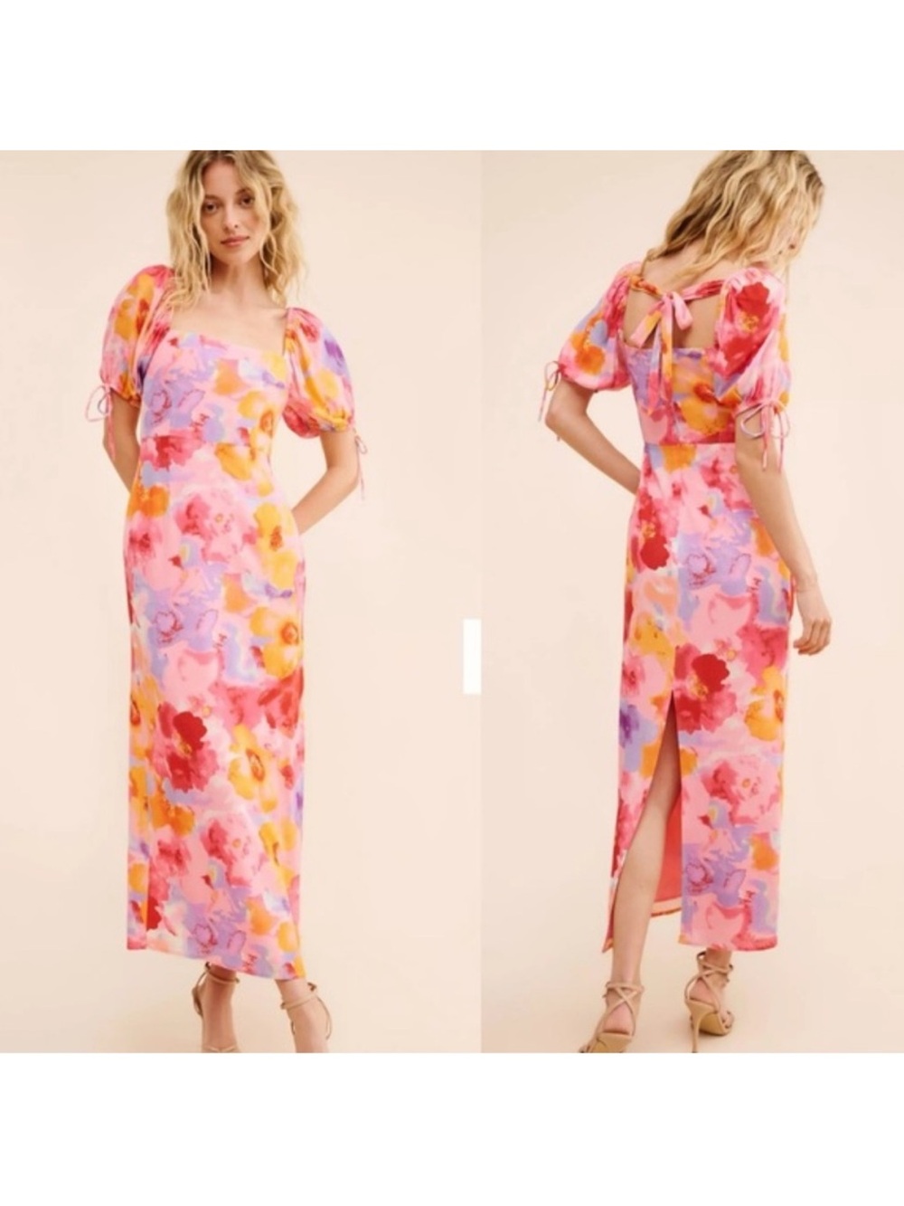 Anthropologie The Frolic Margot Column Maxi dress Small